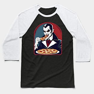 Vampire eat pizza Baseball T-Shirt